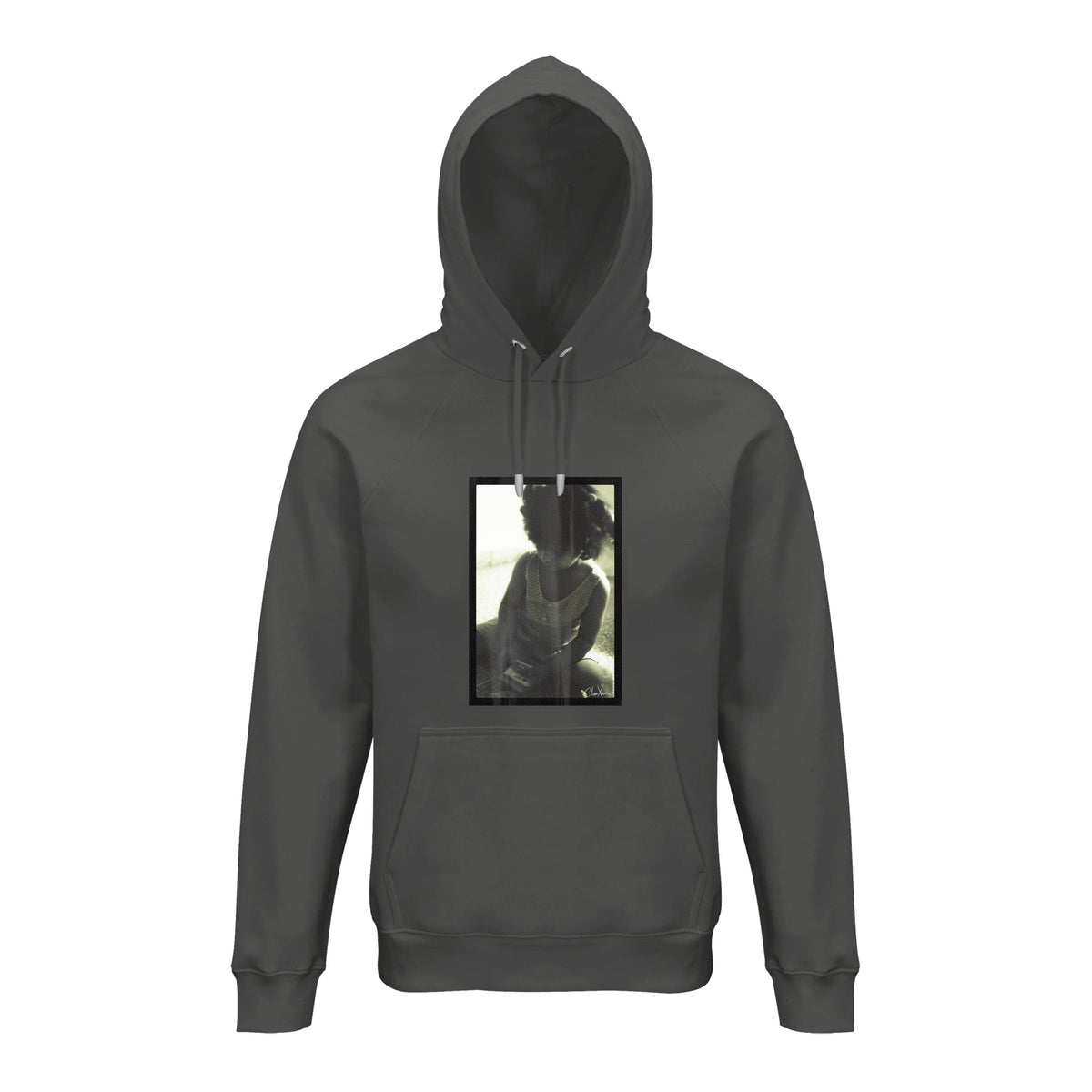 Sharing - "Little Secret" Hoodie charcoal melange 1
