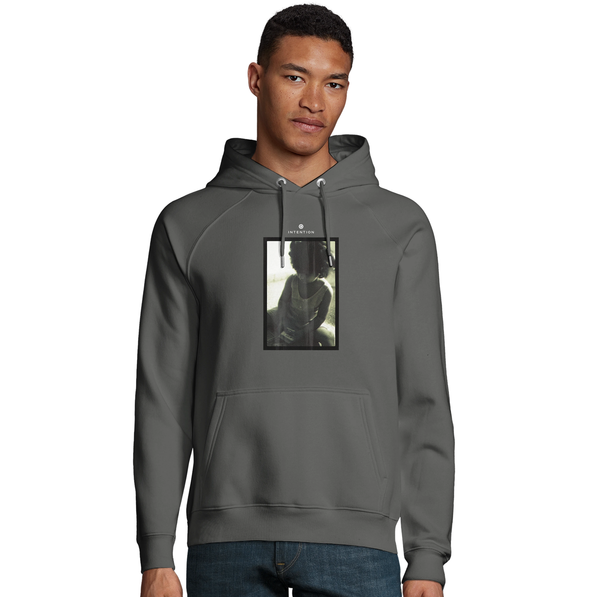 Sharing - "Little Secret" Hoodie charcoal melange 3