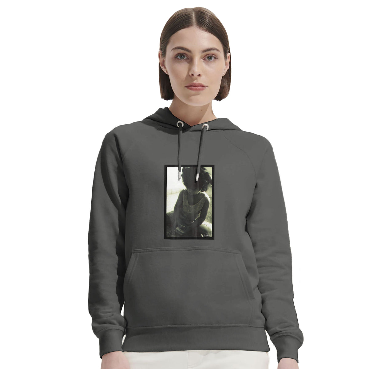 Sharing - "Little Secret" Hoodie charcoal melange 5