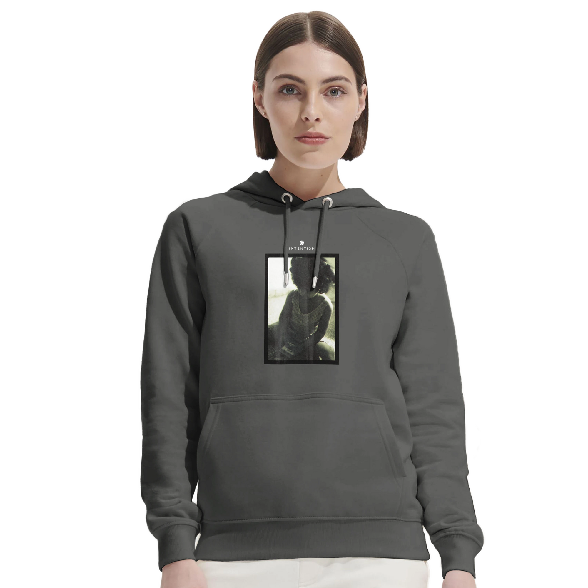 Sharing - "Little Secret" Hoodie charcoal melange 5