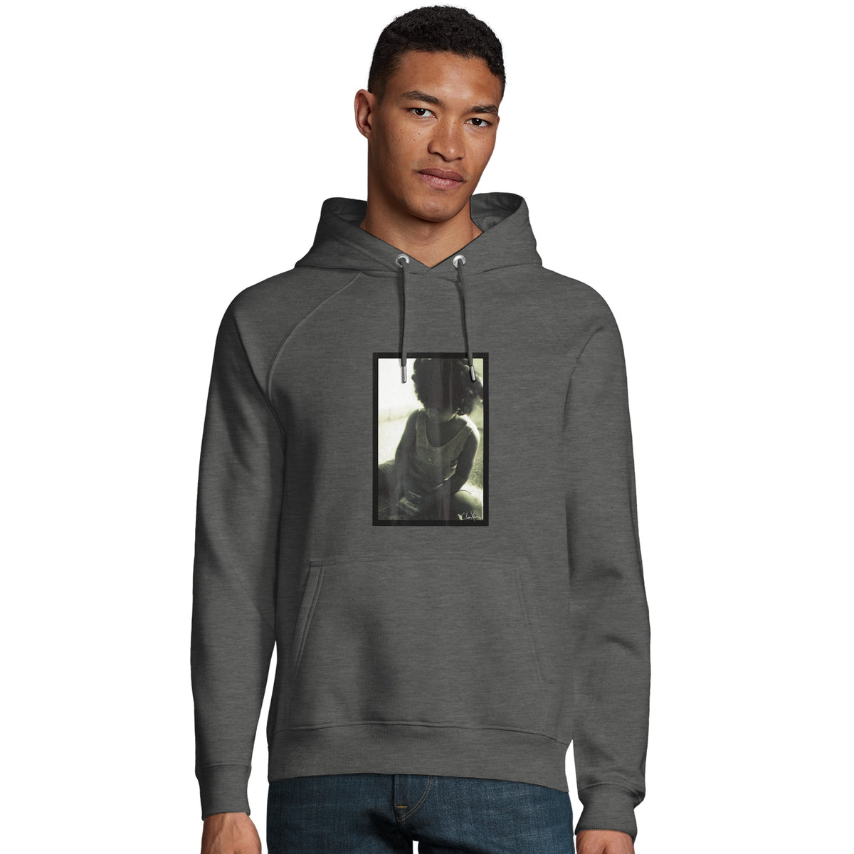 Sharing - "Little Secret" Hoodie Grey Melange 3