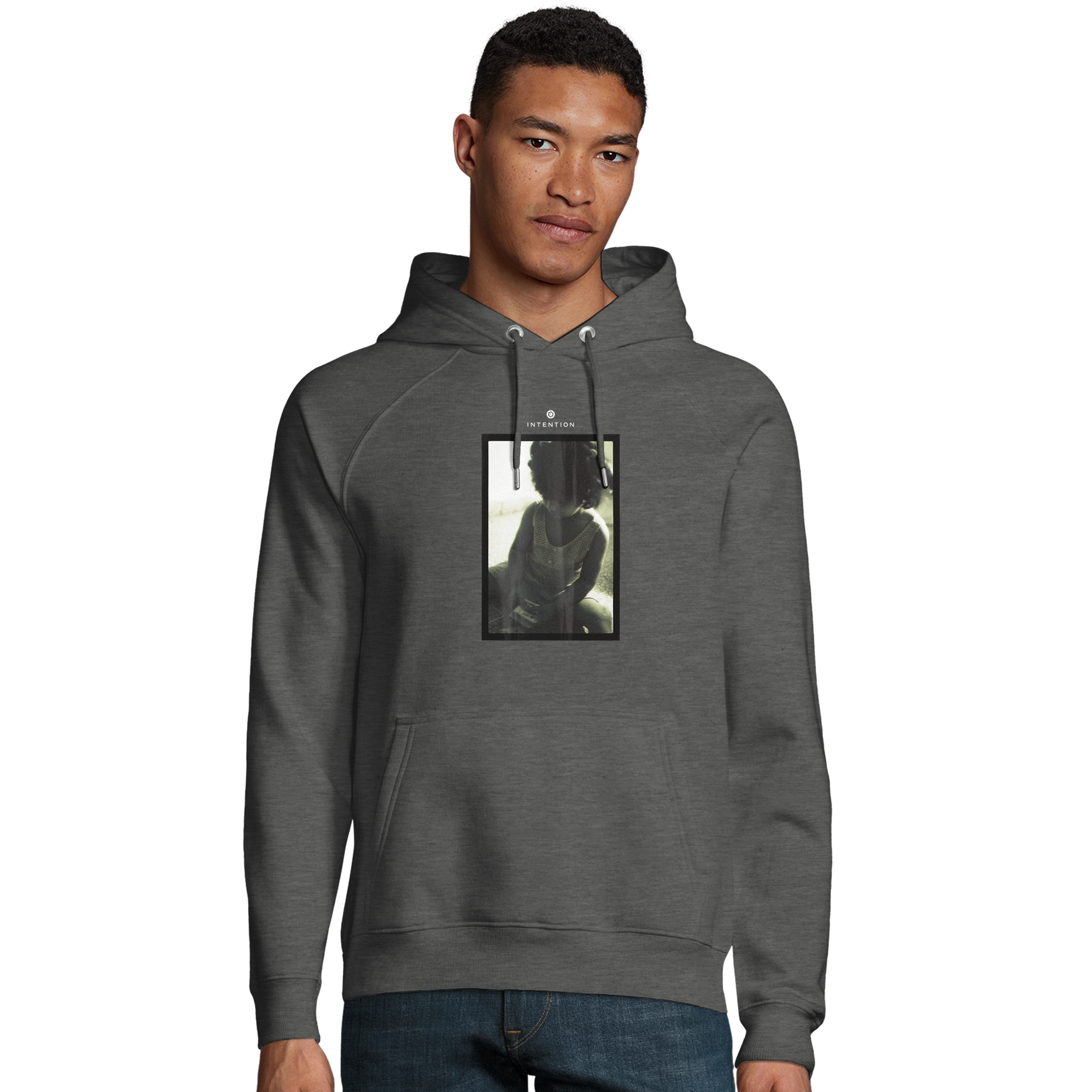 Sharing - "Little Secret" Hoodie Grey Melange 3
