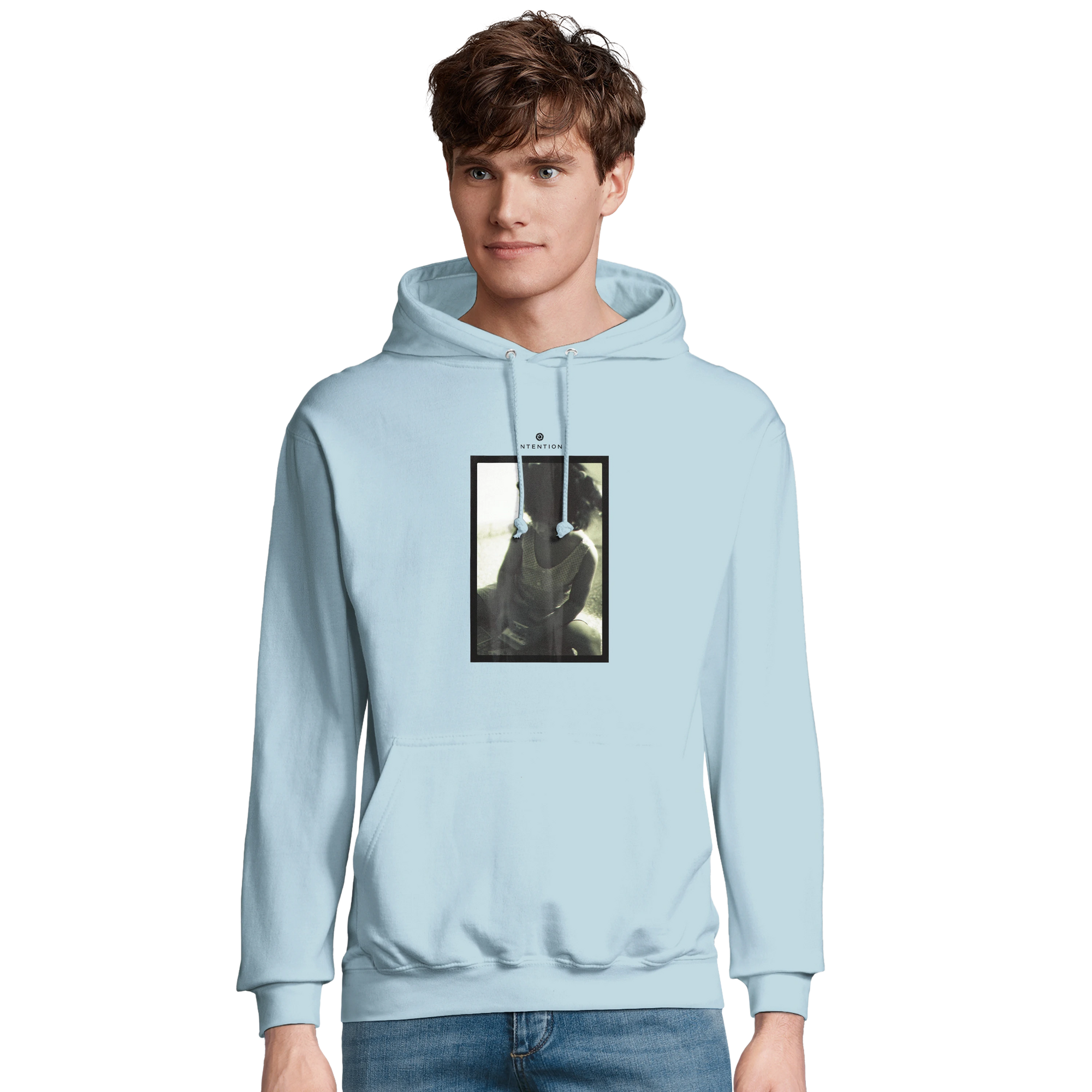 Sharing - "Little Secret" Hoodie creamy blue 3