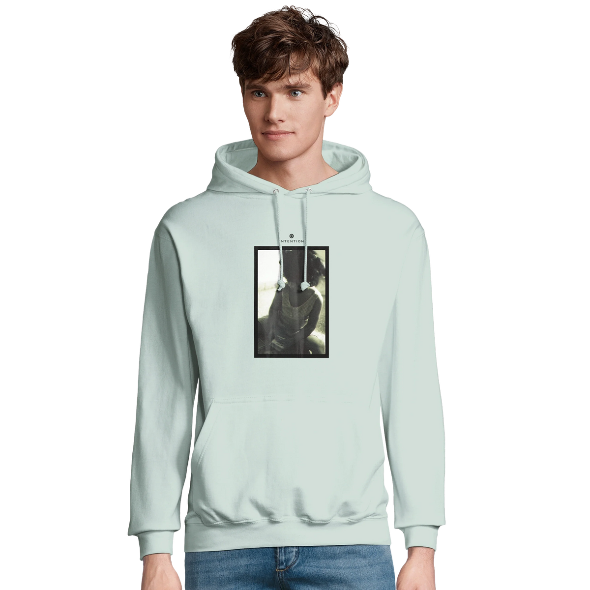 Sharing - "Little Secret" Hoodie creamy green 3