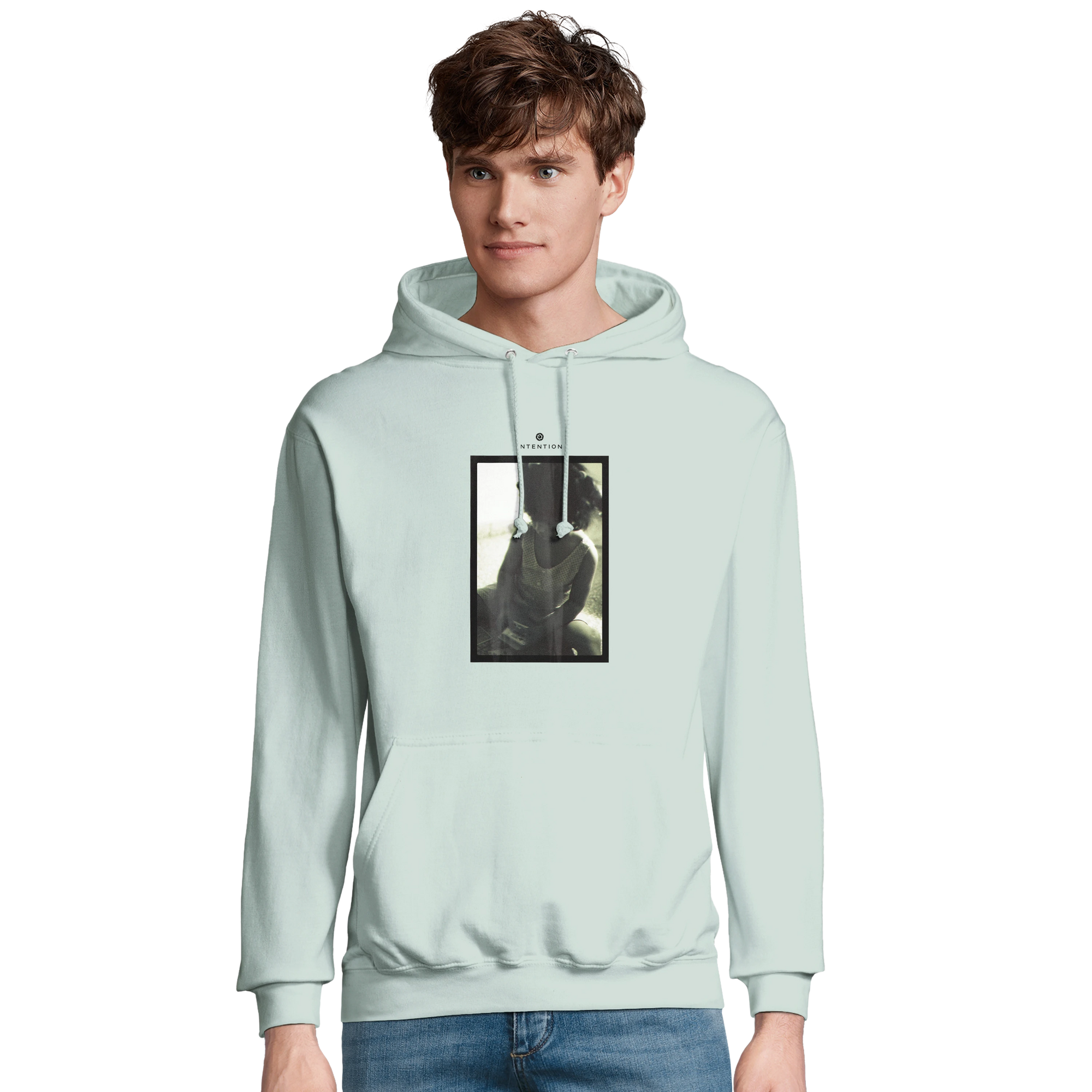 Sharing - "Little Secret" Hoodie creamy green 3