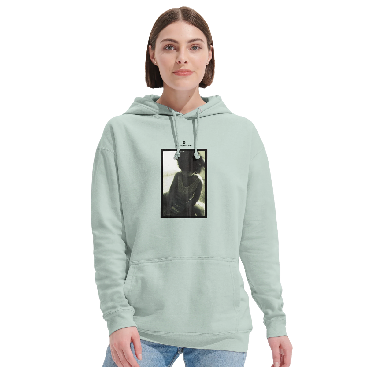 Sharing - "Little Secret" Hoodie creamy green 5