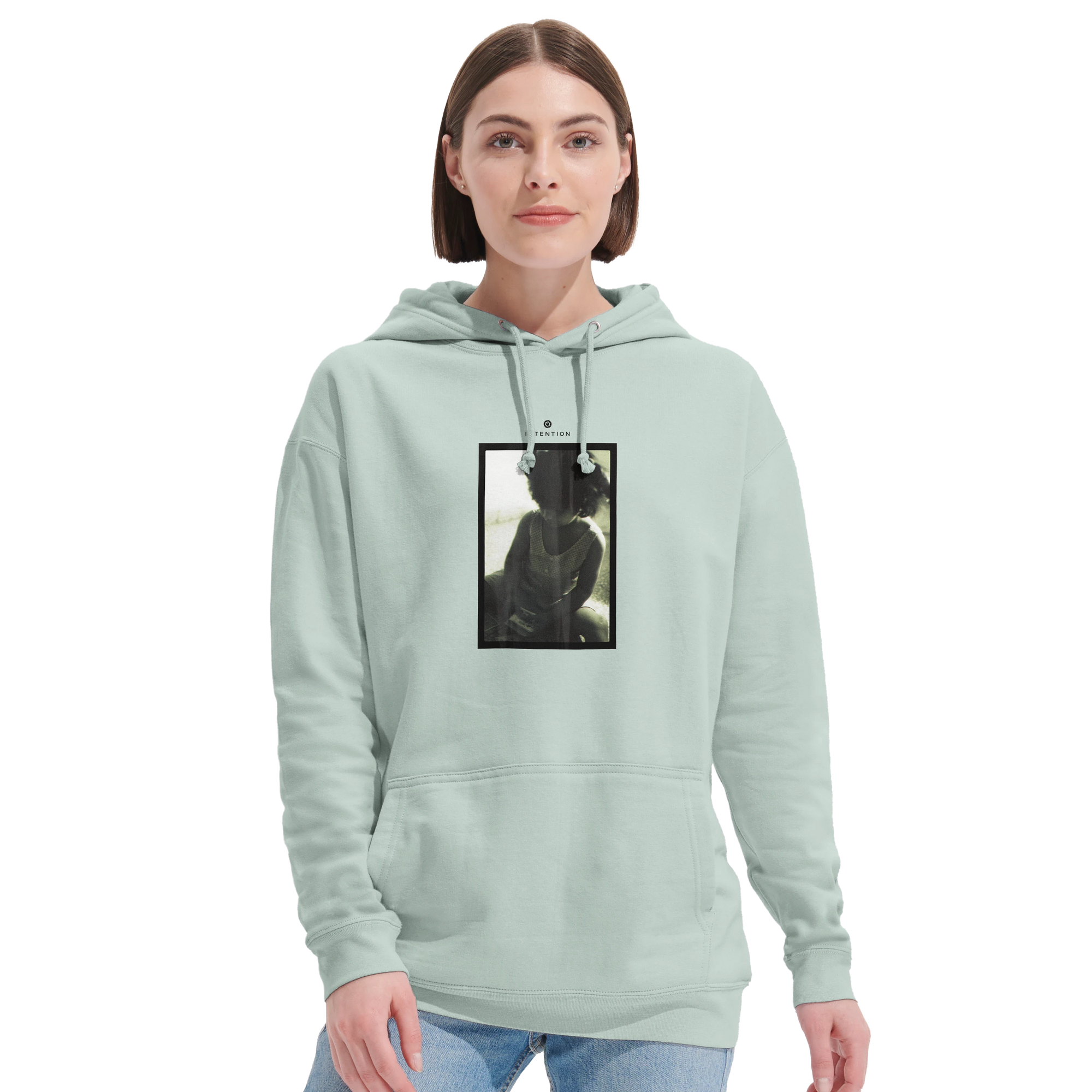 Sharing - "Little Secret" Hoodie creamy green 5