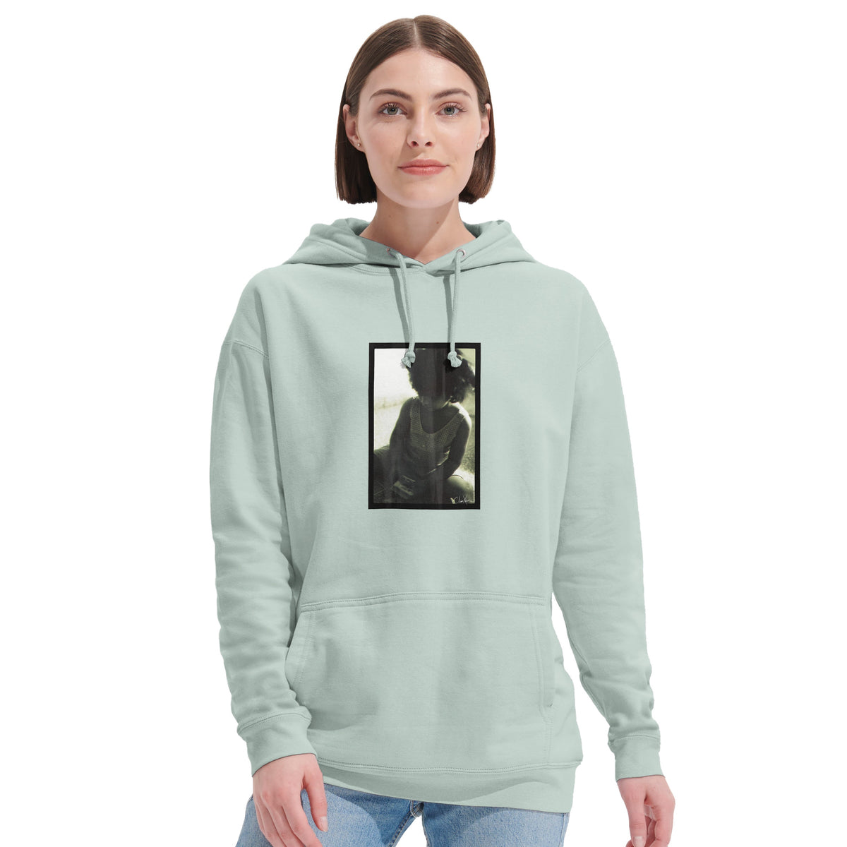 Sharing - "Little Secret" Hoodie creamy green 6