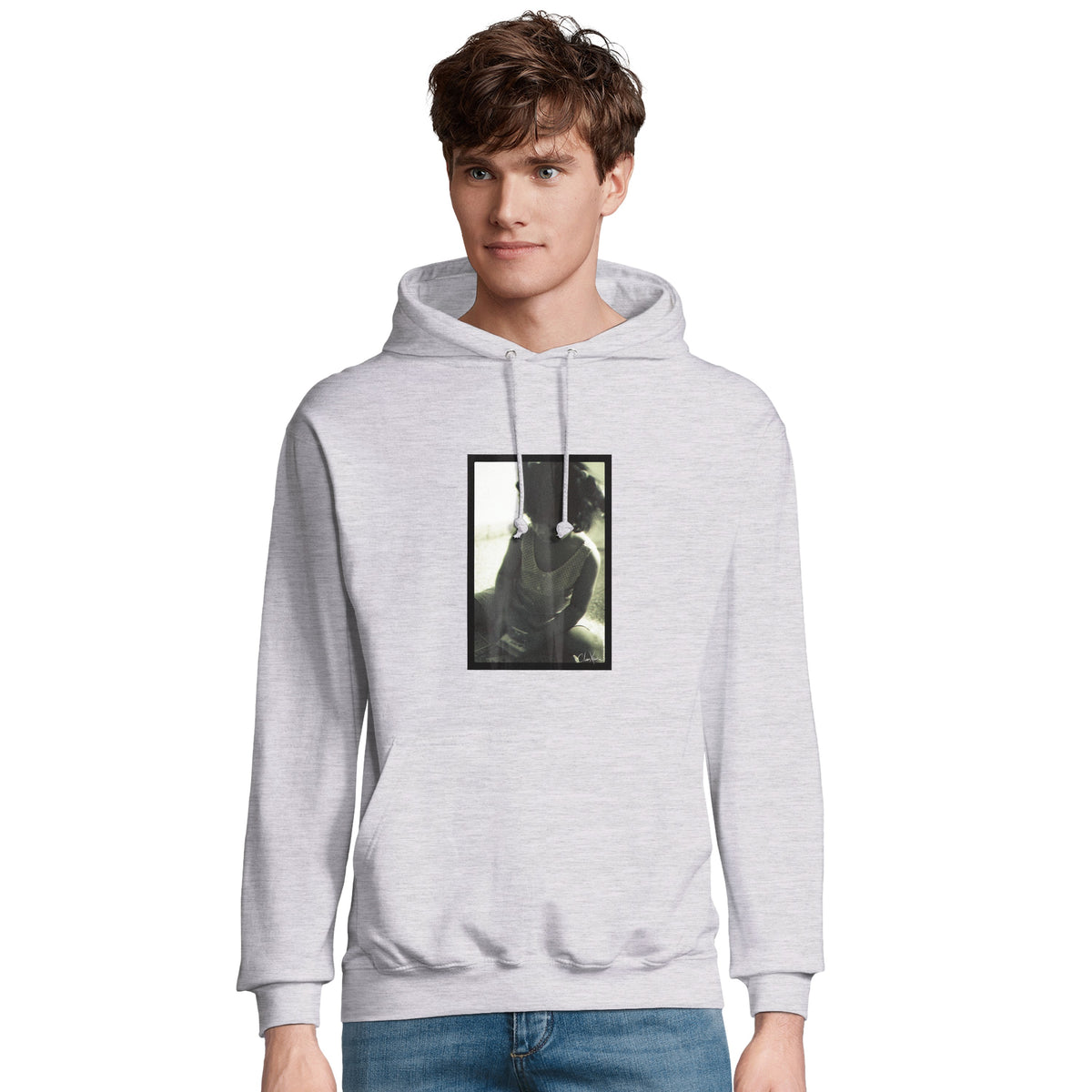 Sharing - "Little Secret" Hoodie Grey Melange 4