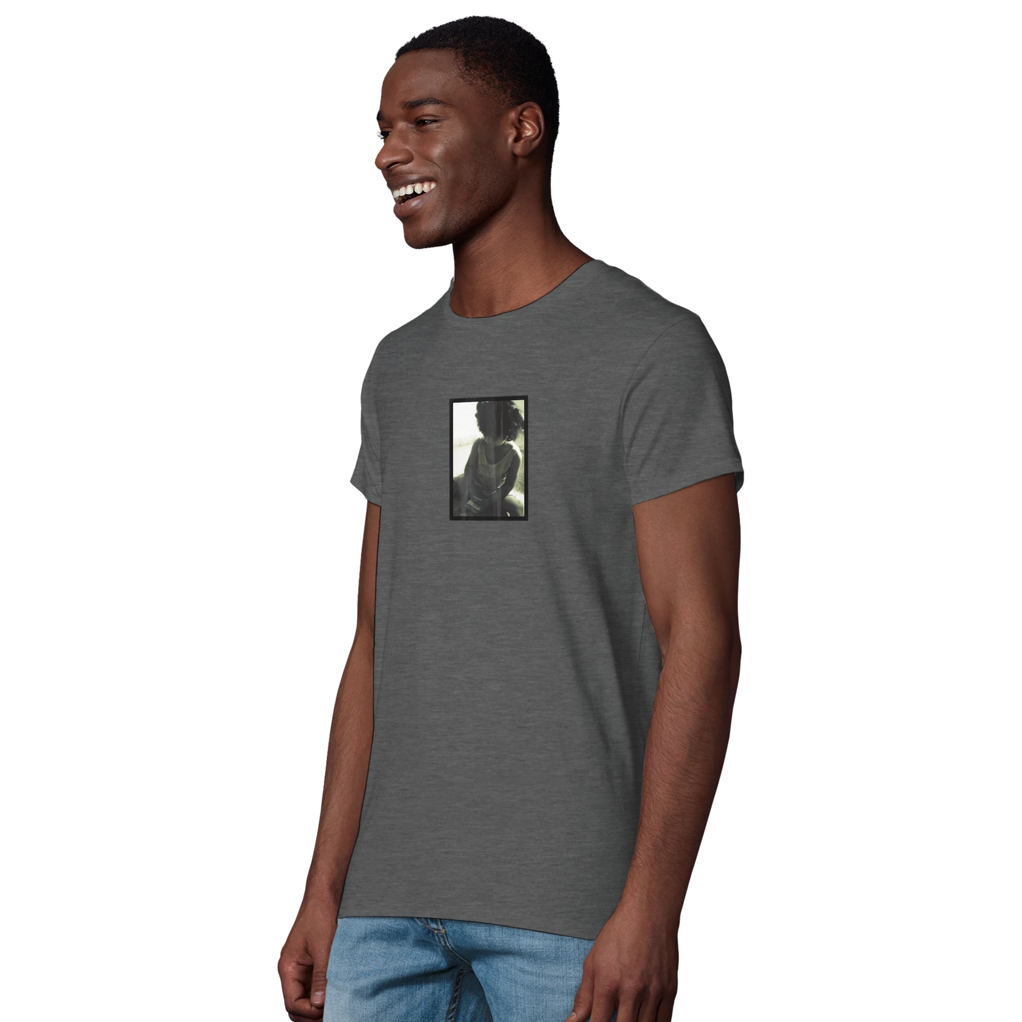 Sharing  T-shirt  "Little Secret"Grey Melange 38