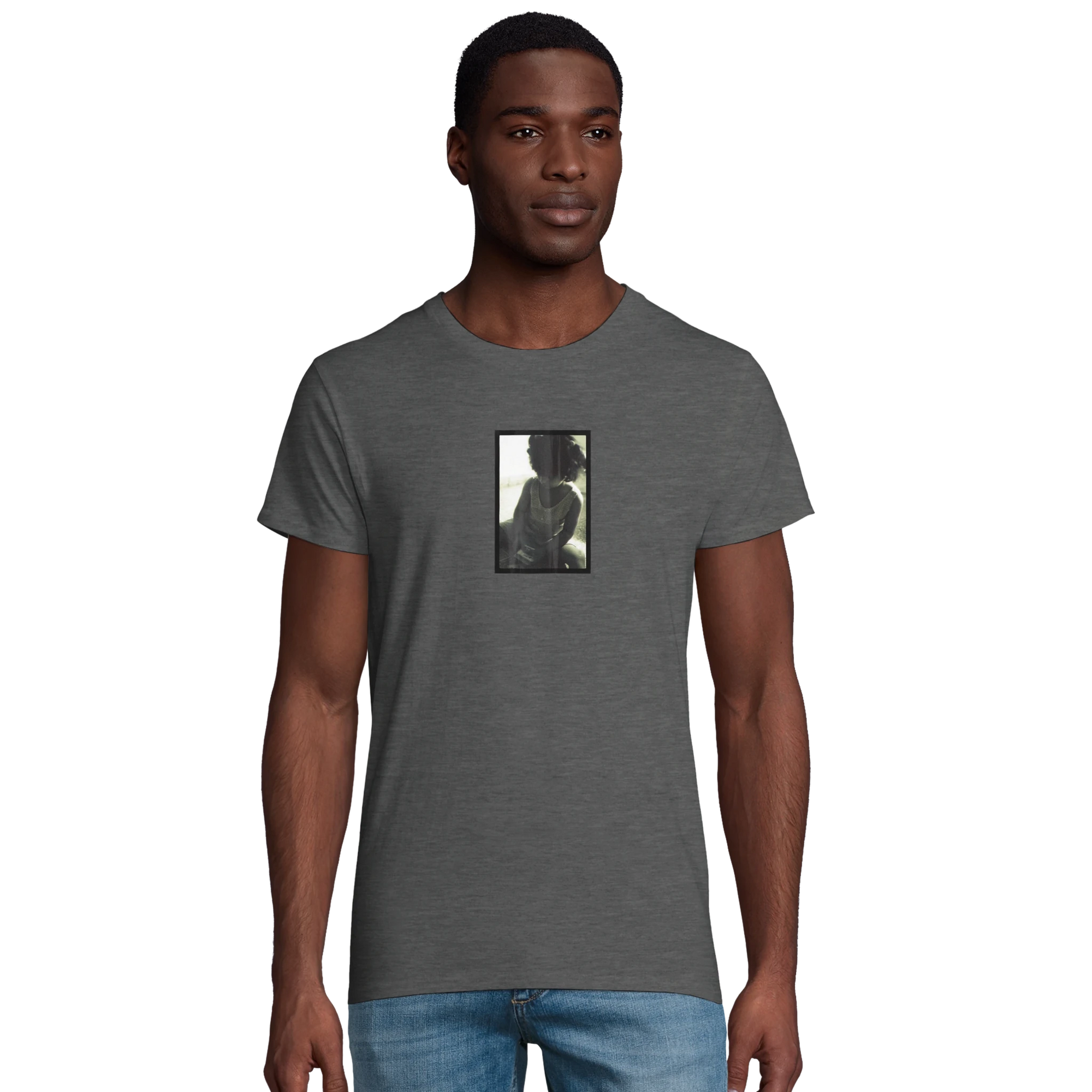 Sharing  T-shirt  "Little Secret"Grey Melange 36