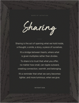 Sharing Word of Intention Framed print 13x18 cm / 5x7″ Black frame Carbon paper