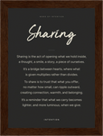 Sharing Word of Intention Framed print 13x18 cm / 5x7″ Dark wood frame Carbon paper