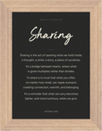 Sharing Word of Intention Framed print 13x18 cm / 5x7″ Wood frame Carbon paper
