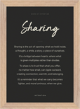 Sharing Word of Intention Framed print 21x29.7 cm / 8x12" Wood frame Carbon paper
