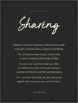 Sharing Word of Intention Framed print 30x40 cm / 12x16″ Black frame Carbon paper