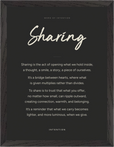 Sharing Word of Intention Framed print 30x40 cm / 12x16″ Black frame Carbon paper