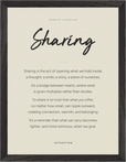 Sharing Word of Intention Framed print 30x40 cm / 12x16″ Black frame Linen paper