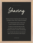 Sharing Word of Intention Framed print 30x40 cm / 12x16″ Wood frame Carbon paper
