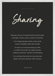 Sharing Word of Intention Framed print 50x70 cm / 20x28″ White frame Carbon paper