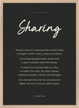 Sharing Word of Intention Framed print 50x70 cm / 20x28″ Wood frame Carbon paper
