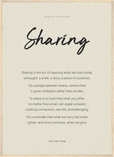 Sharing Word of Intention Framed print 50x70 cm / 20x28″ Wood frame Linen paper