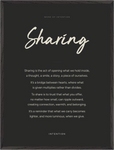 Sharing Word of Intention Framed print 60x80 cm / 24x32″ Black frame Carbon paper