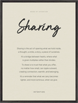 Sharing Word of Intention Framed print 60x80 cm / 24x32″ Black frame Linen paper