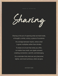 Sharing Word of Intention Framed print 60x80 cm / 24x32″ Wood frame Carbon paper