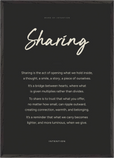 Sharing Word of Intention Framed print A1 (59.4 x 84.1  cm) Black frame Carbon paper