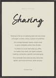 Sharing Word of Intention Framed print A1 (59.4 x 84.1  cm) Black frame Linen paper