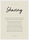 Sharing Word of Intention Framed print A2 (42 x 59.4  cm) White frame Linen paper