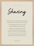 Sharing Word of Intention Framed print A2 (42 x 59.4  cm) Wood frame Linen paper