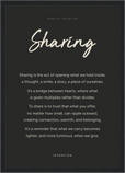 Sharing Word of Intention Framed print A3 (29.7 x 42  cm) Black frame Carbon paper