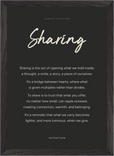 Sharing Word of Intention Framed print A3 (29.7 x 42  cm) Black frame Carbon paper
