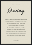 Sharing Word of Intention Framed print A3 (29.7 x 42  cm) Black frame Linen paper
