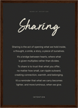 Sharing Word of Intention Framed print A3 (29.7 x 42  cm) Dark wood frame Carbon paper