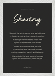 Sharing Word of Intention Framed print A3 (29.7 x 42  cm) White frame Carbon paper