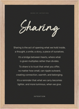 Sharing Word of Intention Framed print A3 (29.7 x 42  cm) Wood frame Carbon paper