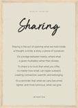 Sharing Word of Intention Framed print A3 (29.7 x 42  cm) Wood frame Linen paper