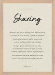Sharing Word of Intention Framed print A3 (29.7 x 42  cm) Wood frame Linen paper