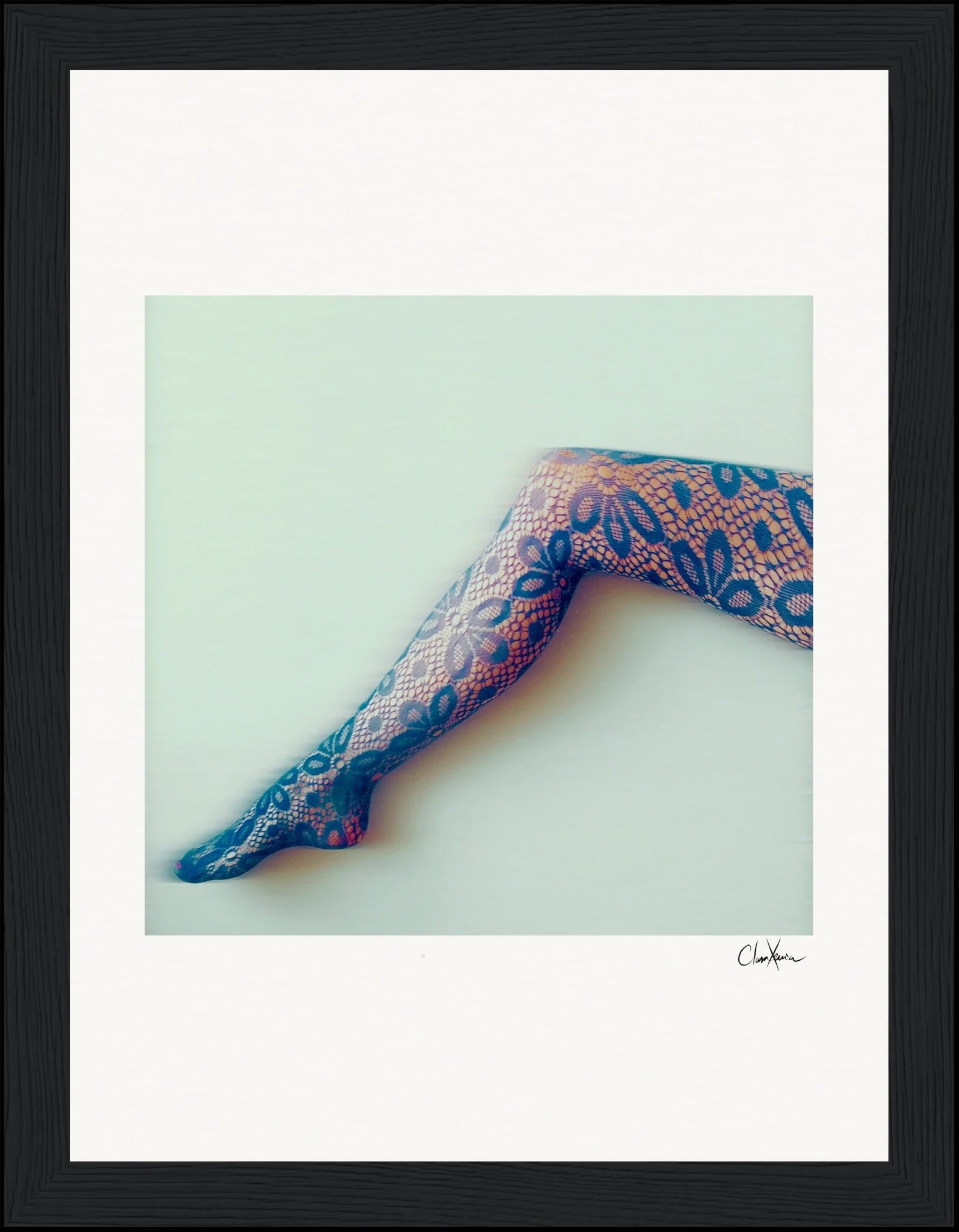 Lacey Leg Framed print 20x25 cm / 8x10″ Black frame