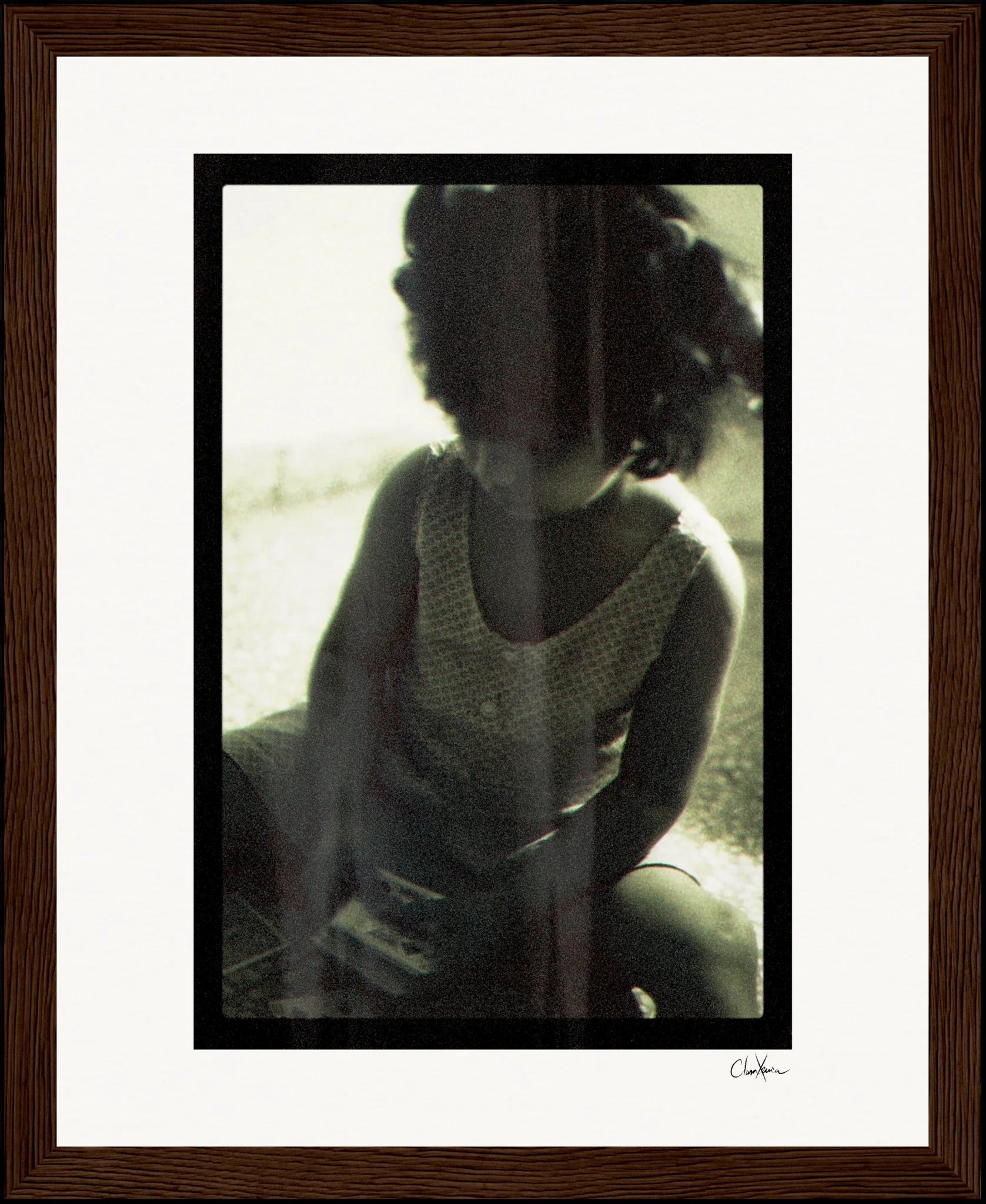 Little Secret Framed print 20x25 cm / 8x10″ Dark wood frame