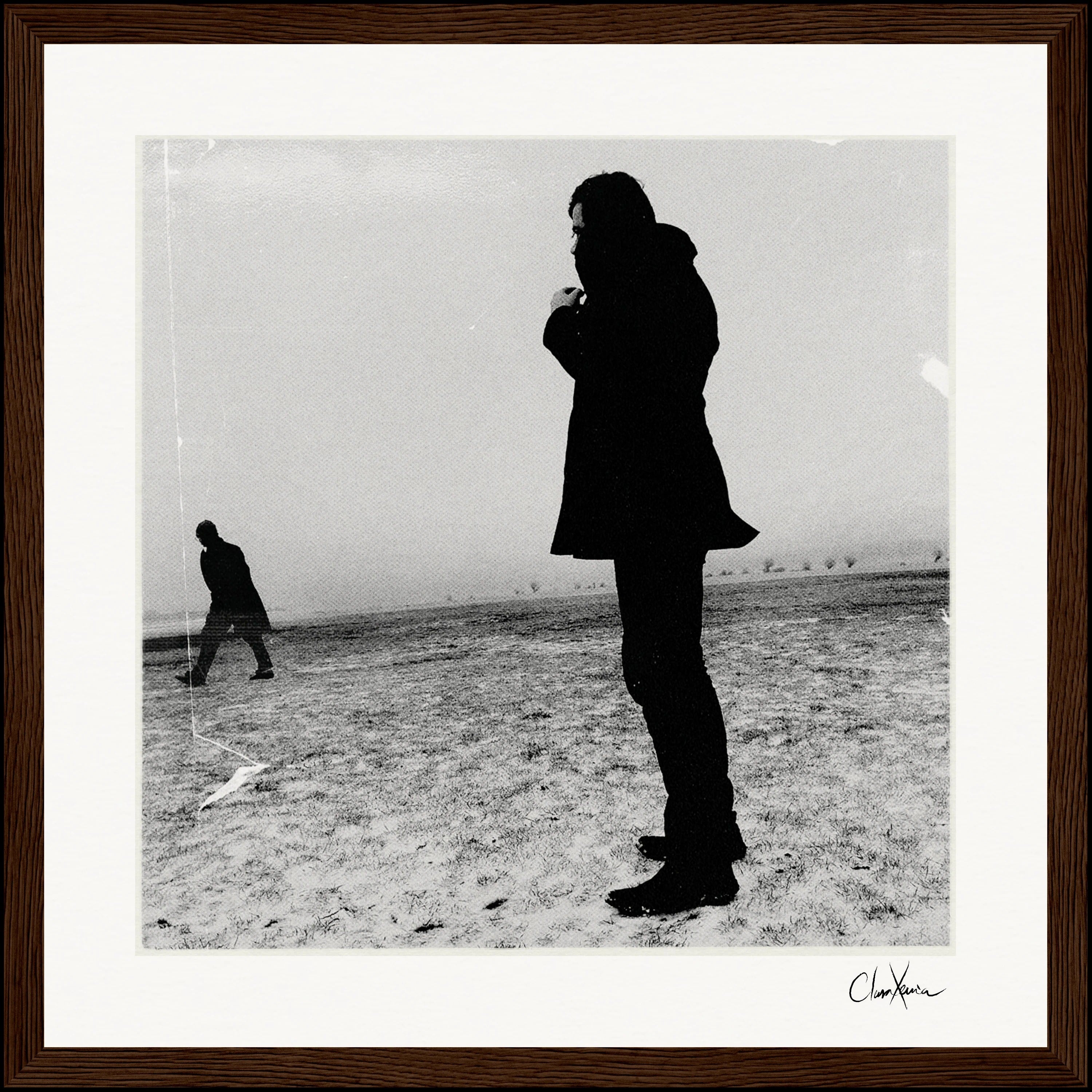 The Space We Share Framed print 30x30 cm / 12x12″ Dark wood frame