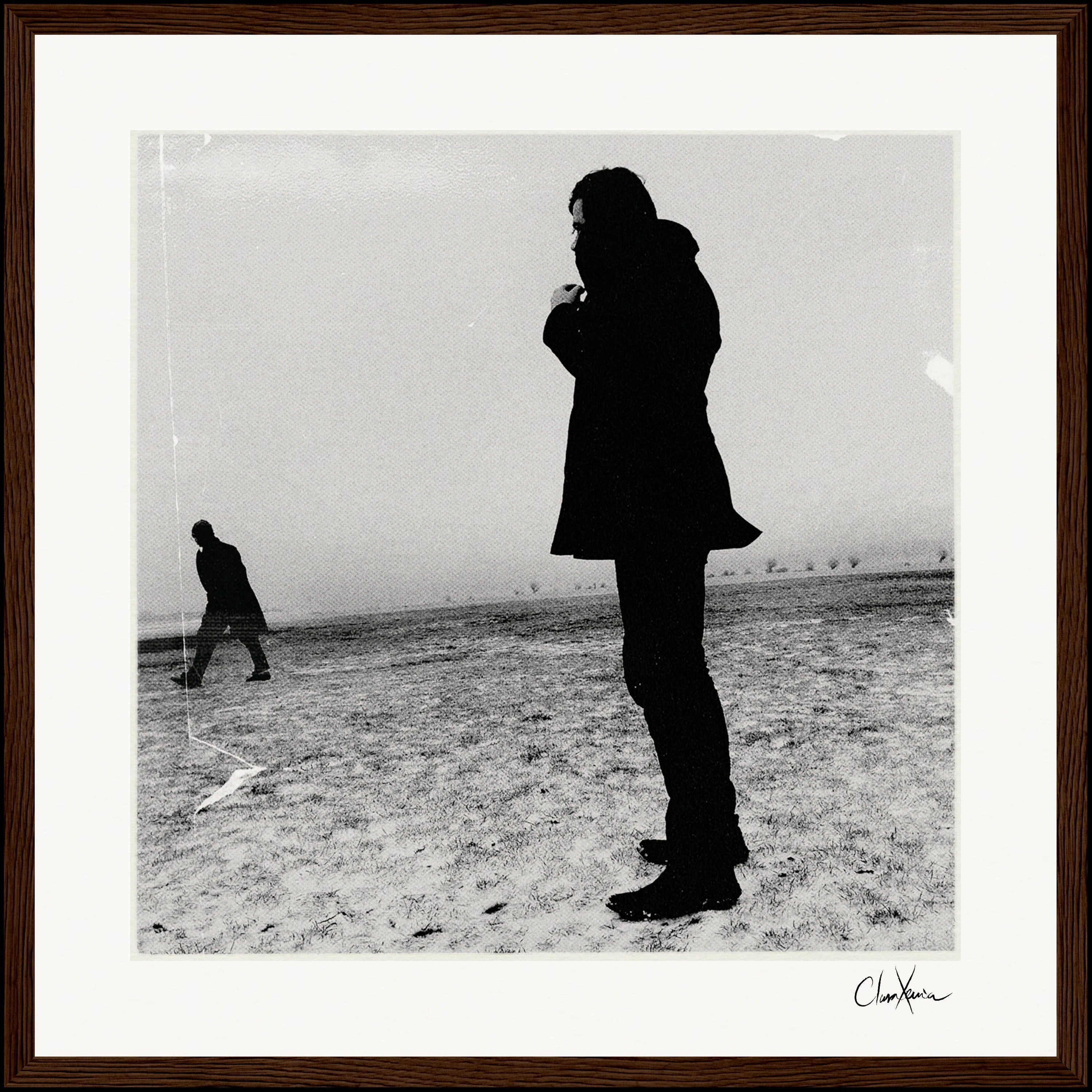 The Space We Share Framed print 40x40 cm / 16x16″ Dark wood frame