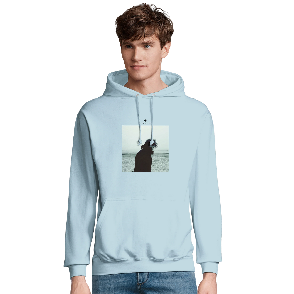 Strength - "Misty Mind" Hoodie creamy blue 3