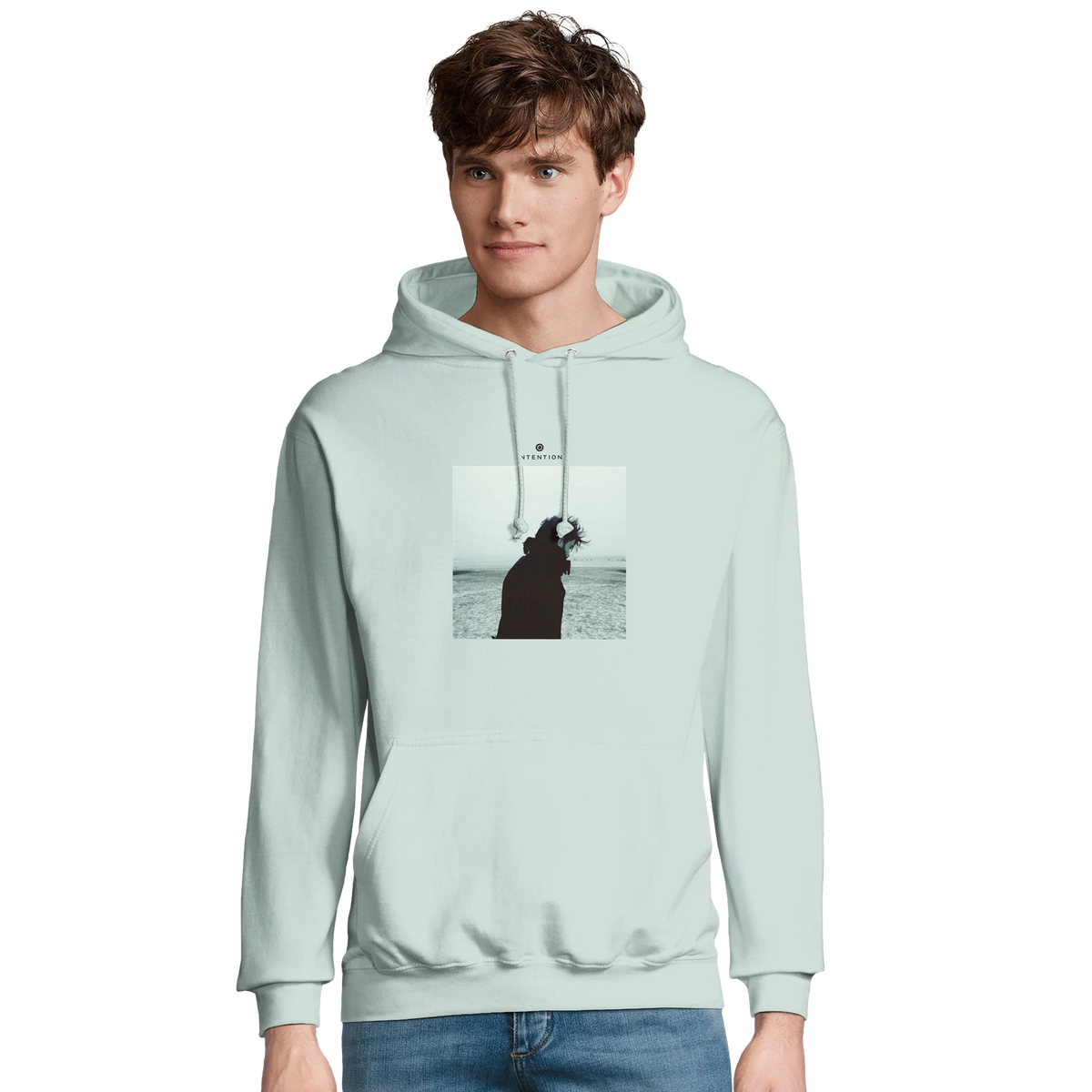 Strength - "Misty Mind" Hoodie creamy green 3