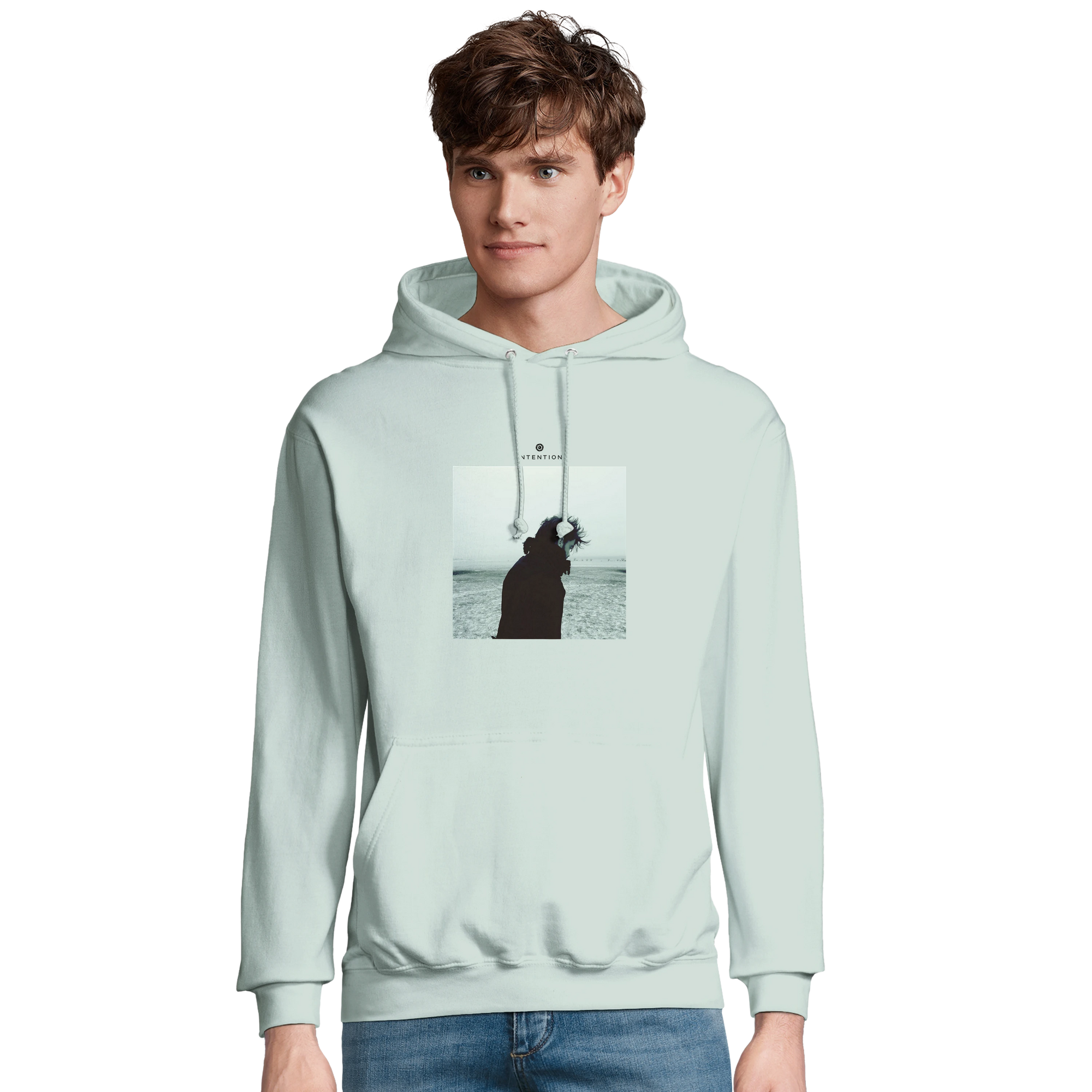 Strength - "Misty Mind" Hoodie creamy green 3
