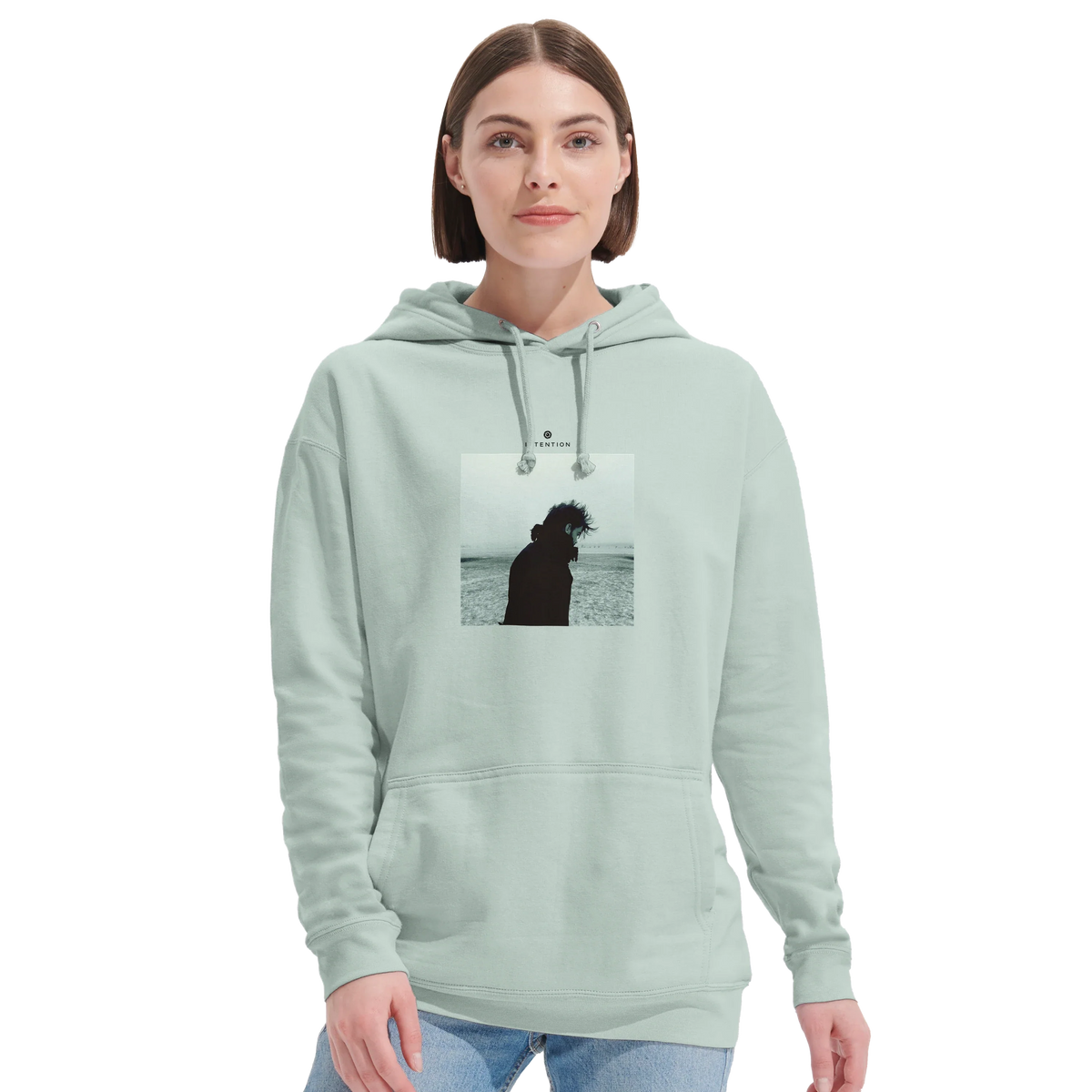 Strength - "Misty Mind" Hoodie creamy green 5