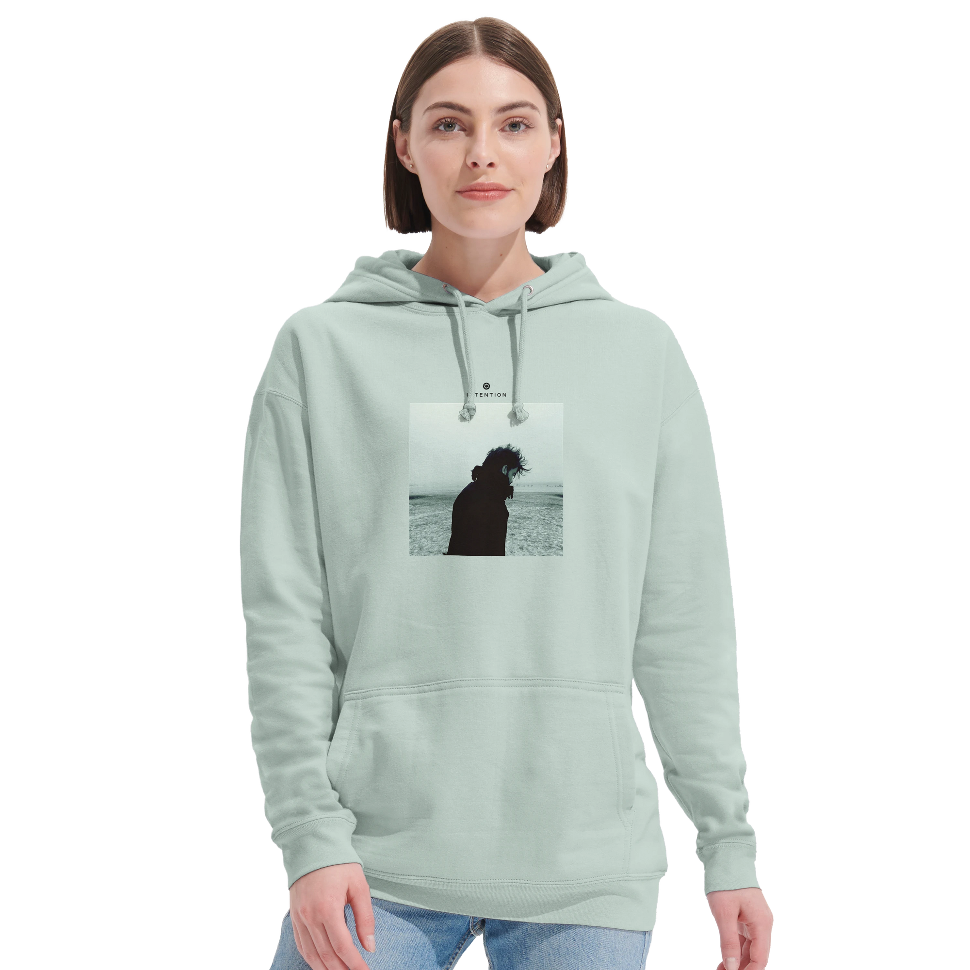 Strength - "Misty Mind" Hoodie creamy green 5